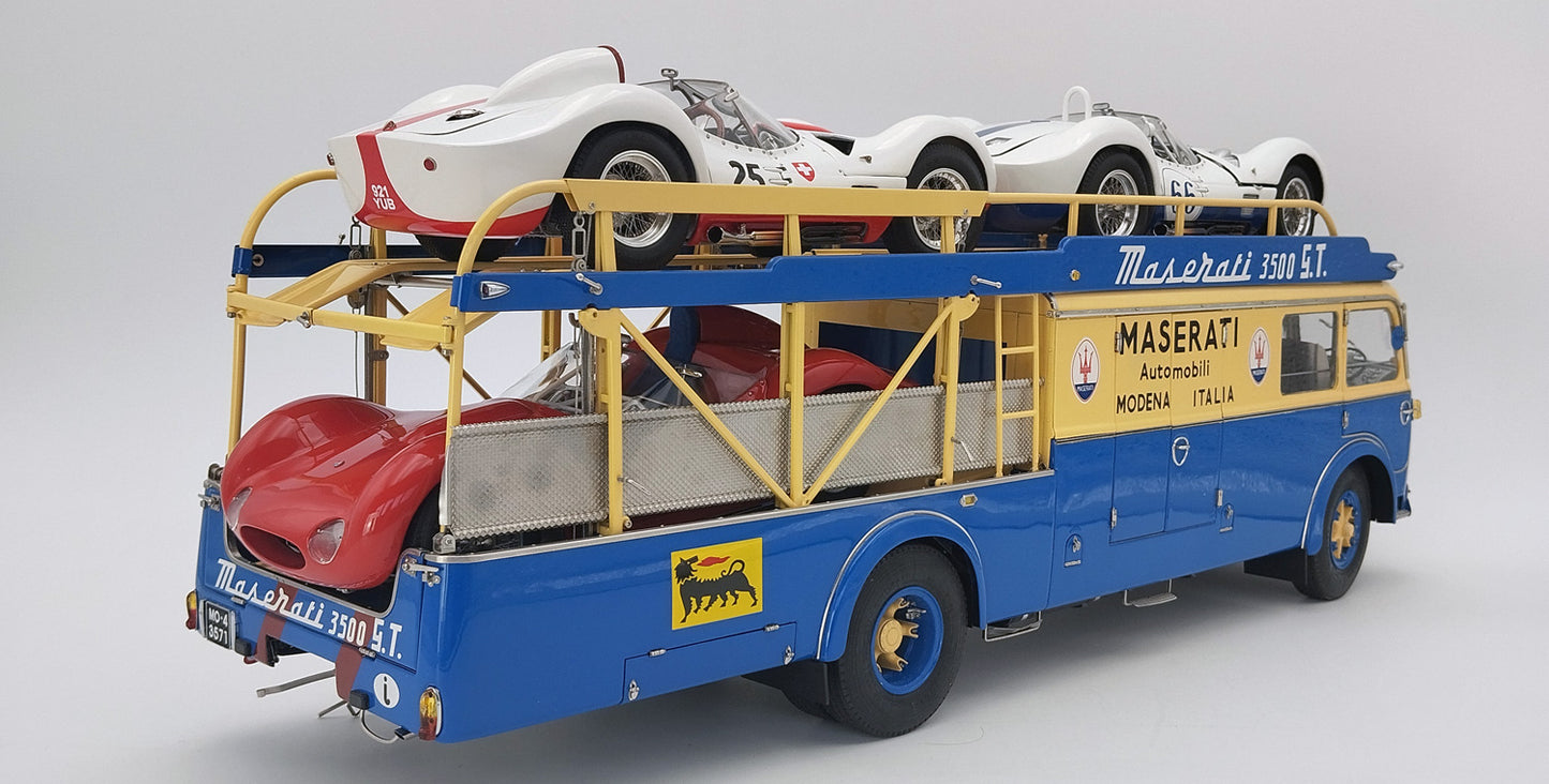 CMC 1:18 1957 Fiat 642 RN2 Bartoletti Maserati Race Car Transporter