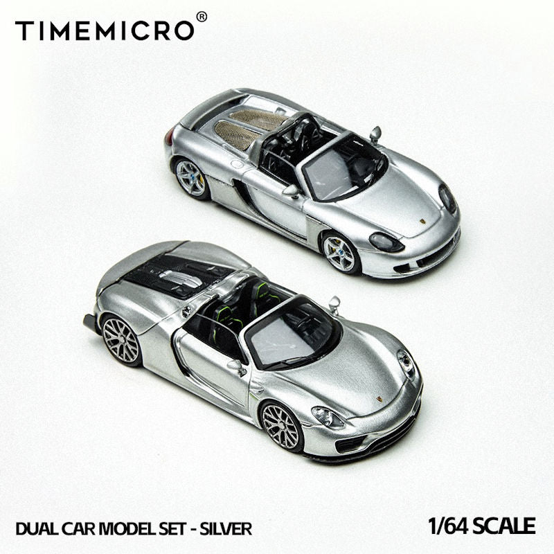 TimeMicro 1:64 Porsche 918 Spyder + Carrera GT Set