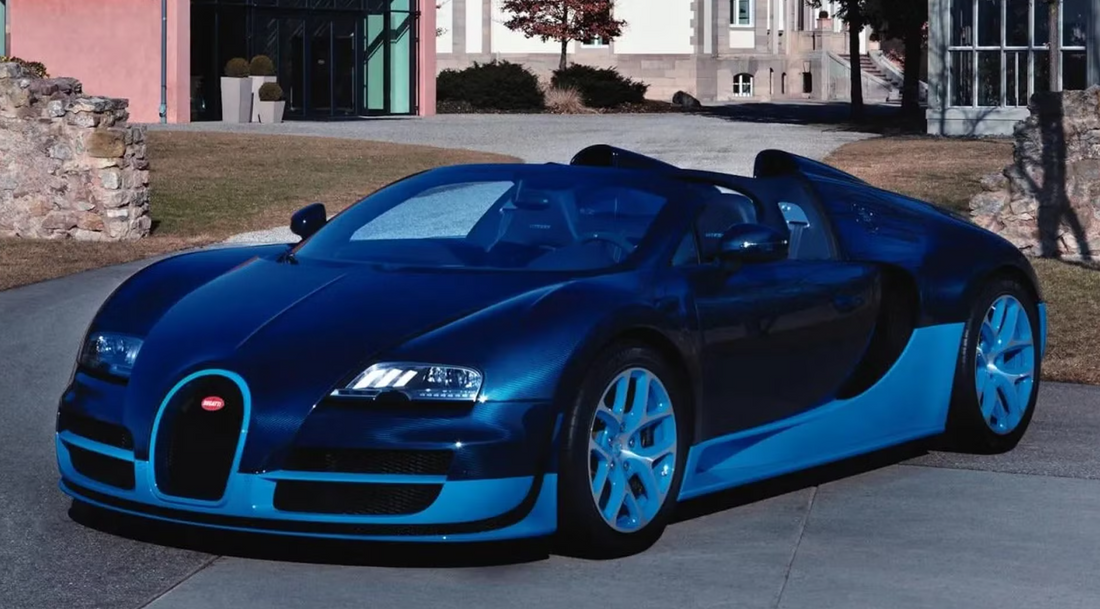 Registry: Henson & Heaven 1:18 Bugatti Veyron Grand Sport Vitesse (Blue Carbon Fiber/French Blue)