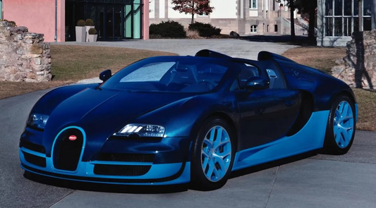 Registry: Henson & Heaven 1:18 Bugatti Veyron Grand Sport Vitesse (Blue Carbon Fiber/French Blue)