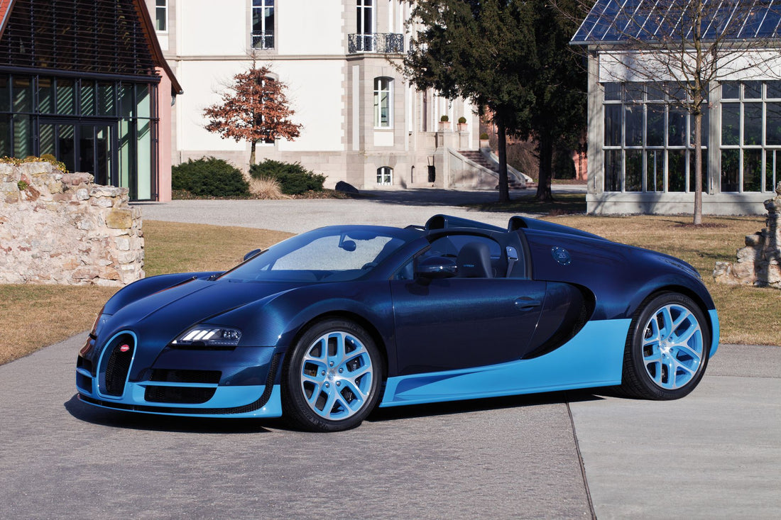 Registry: Henson & Heaven 1:18 Bugatti Veyron Grand Sport Vitesse (Blue Carbon Fiber/French Blue)