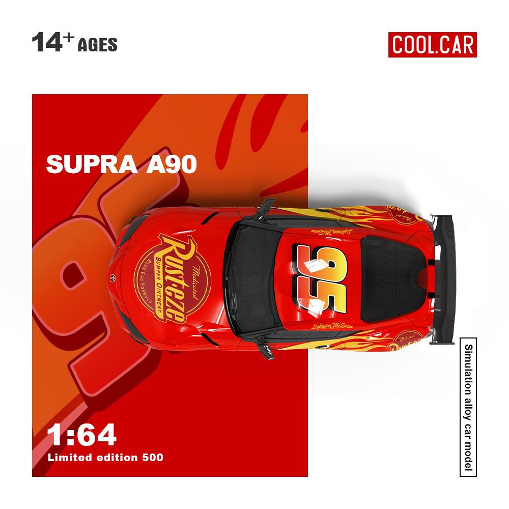 [PRE-ORDER] Cool Car 1:64 Toyota Supra A90 'Lightning McQueen'