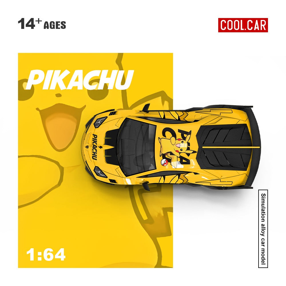PREORDER Cool Car 1:64 Lamborghini Aventador GT EVO LBWK 'Pikachu'