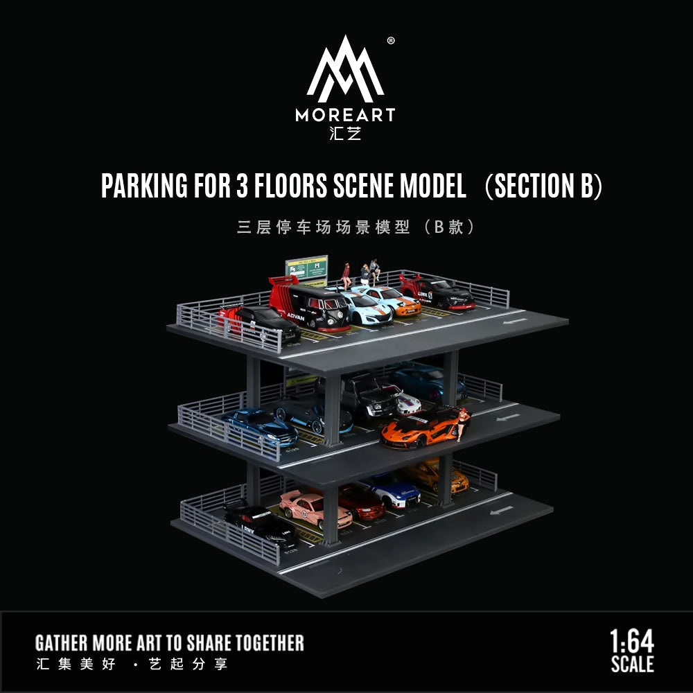 Moreart 1:64 Parking for 3 floors scene model (Section B)