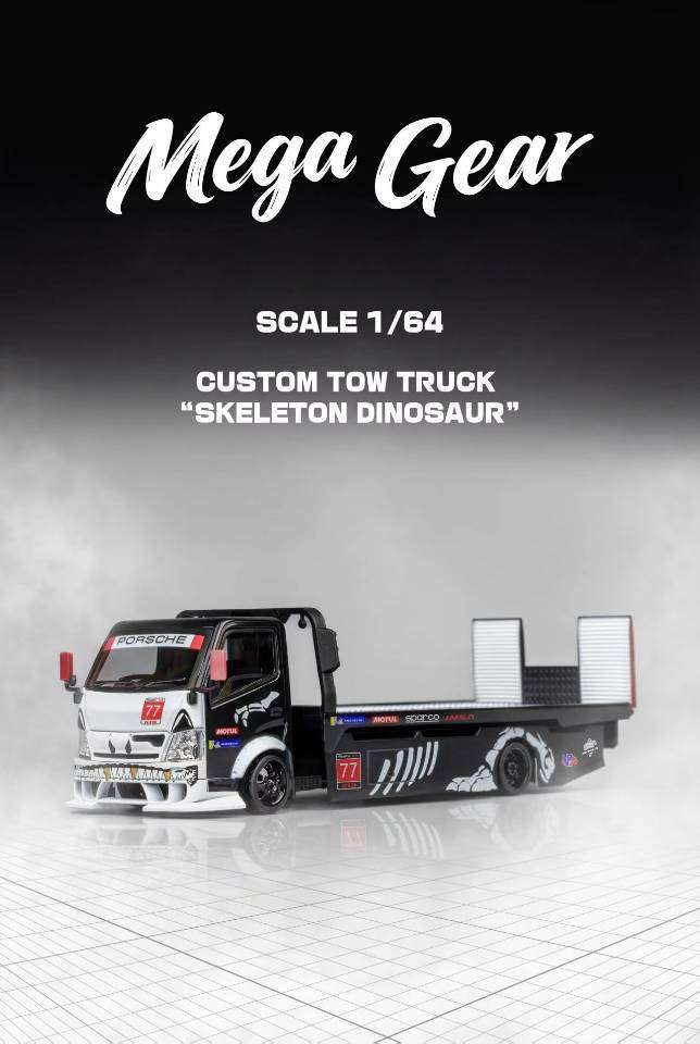 PREORDER Mega Gear 1:64 Custom Tow Truck (Skeleton Dinosaur)