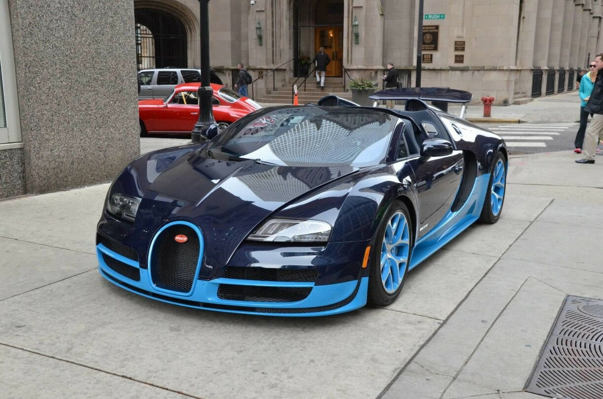 PRE-ORDER HH Model x Miniature Planet 1:18 Bugatti Veyron Vitesse (Exclusive Model) - Blue Carbon FIber