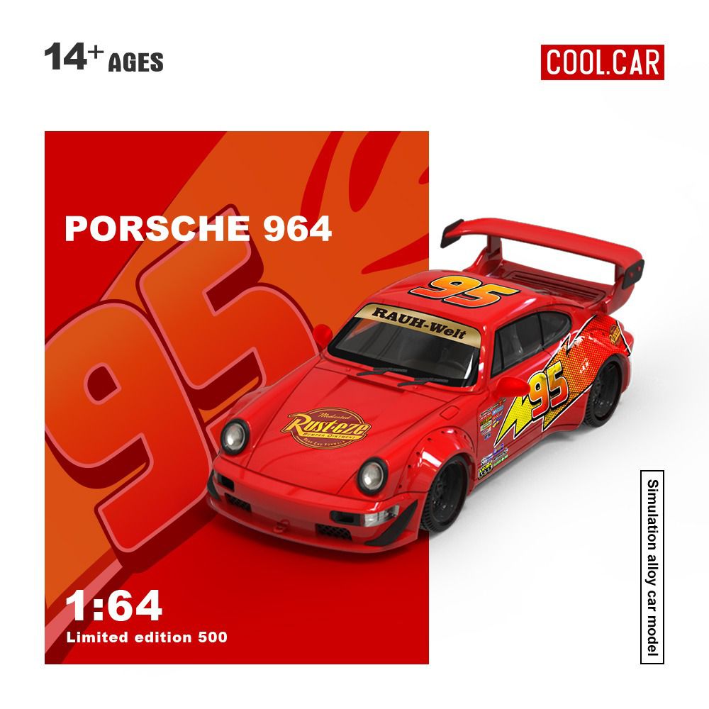 [PRE-ORDER] Cool Car 1:64 Porsche 964 RWB 'Lightning McQueen'
