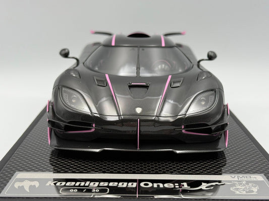 [Consignment Unit] VMB x Miniature Planet 1:18 Koenigsegg One:1 JC (Carbon Fiber/Pink)