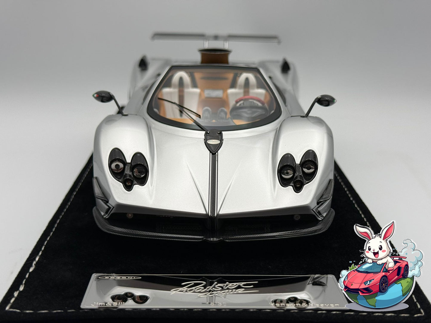 Henson & Heaven 1:18 Pagani Zonda Cinque Roadster (Liquid Silver)