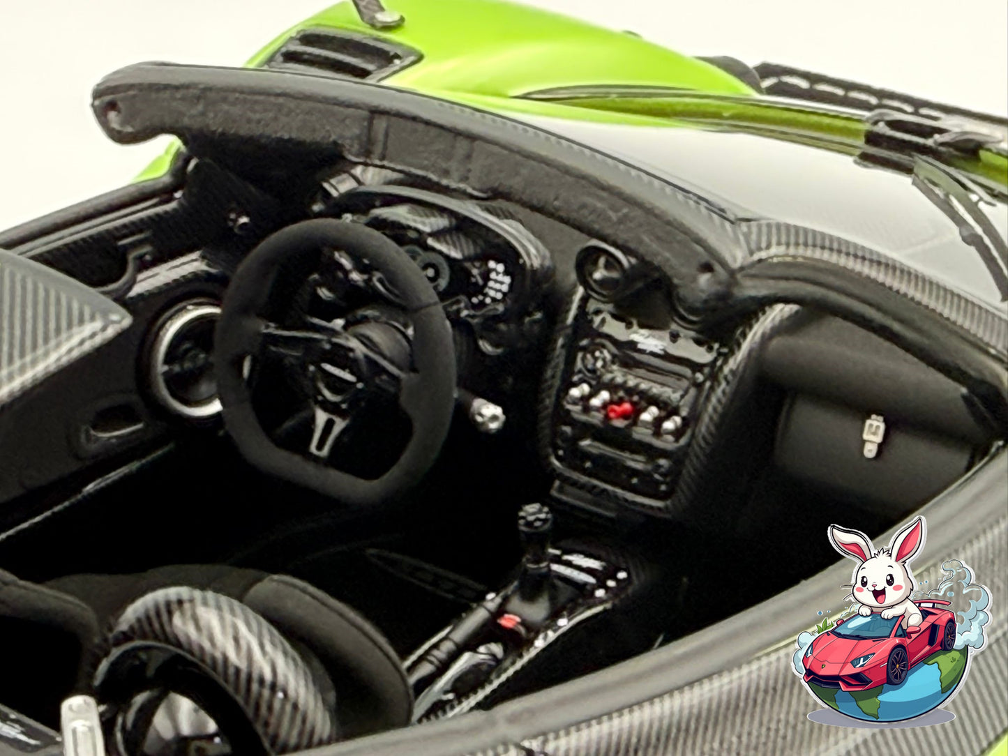Henson & Heaven 1:18 Pagani Zonda Cinque Roadster (Green/Carbon Fiber)