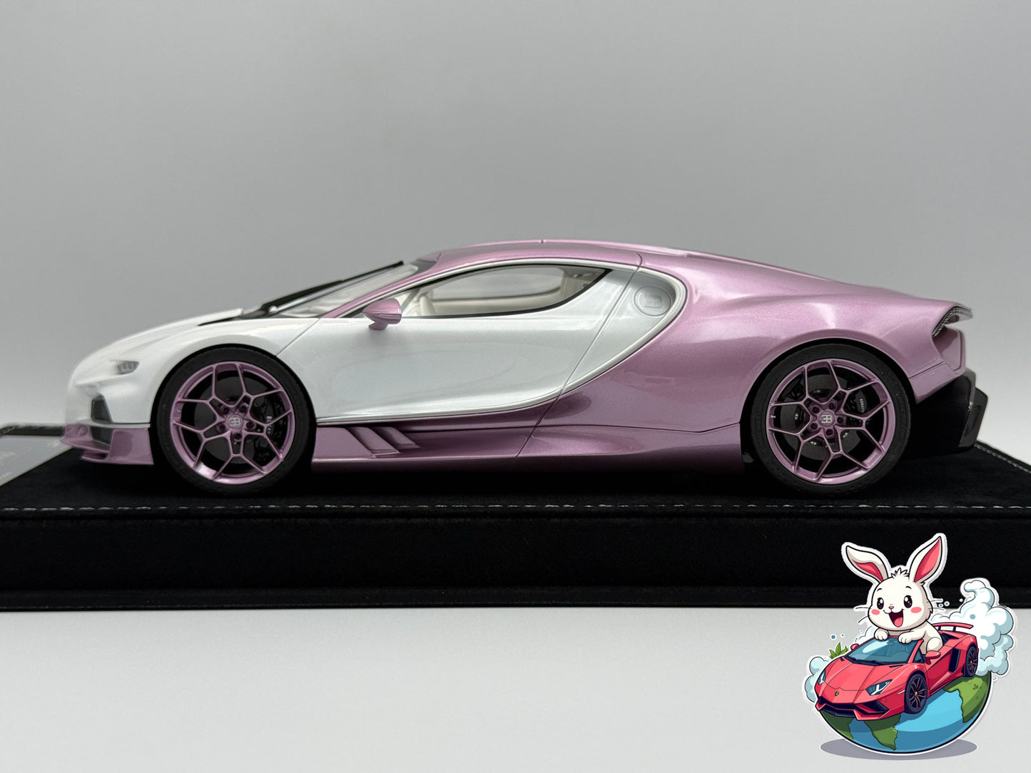 Henson & Heaven 1:18 Bugatti Tourbillon (Metallic Pink/Pearl White)