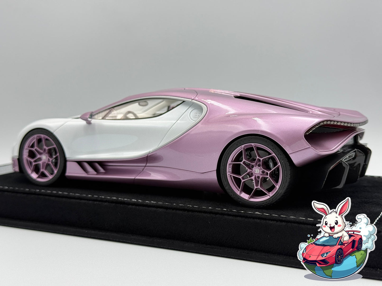 Henson & Heaven 1:18 Bugatti Tourbillon (Metallic Pink/Pearl White)
