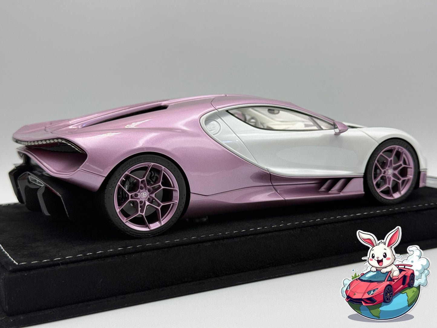 Henson & Heaven 1:18 Bugatti Tourbillon (Metallic Pink/Pearl White)
