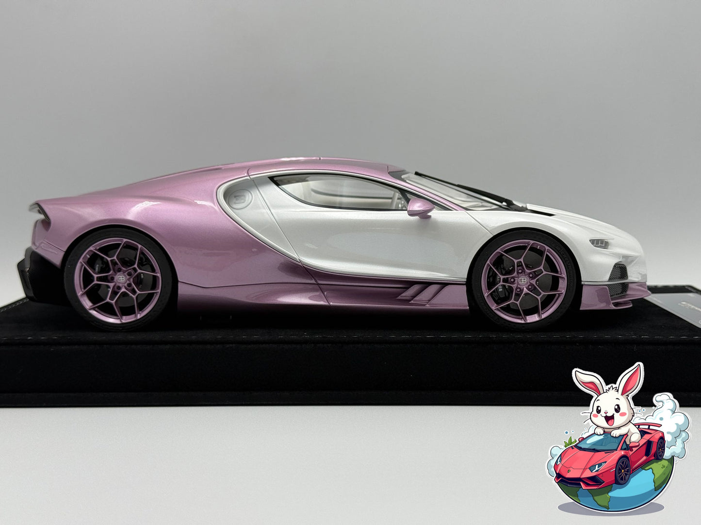 Henson & Heaven 1:18 Bugatti Tourbillon (Metallic Pink/Pearl White)