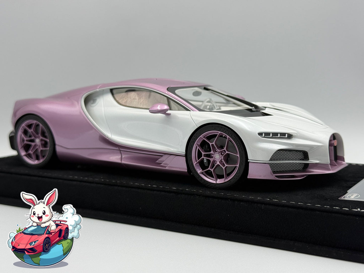 Henson & Heaven 1:18 Bugatti Tourbillon (Metallic Pink/Pearl White)