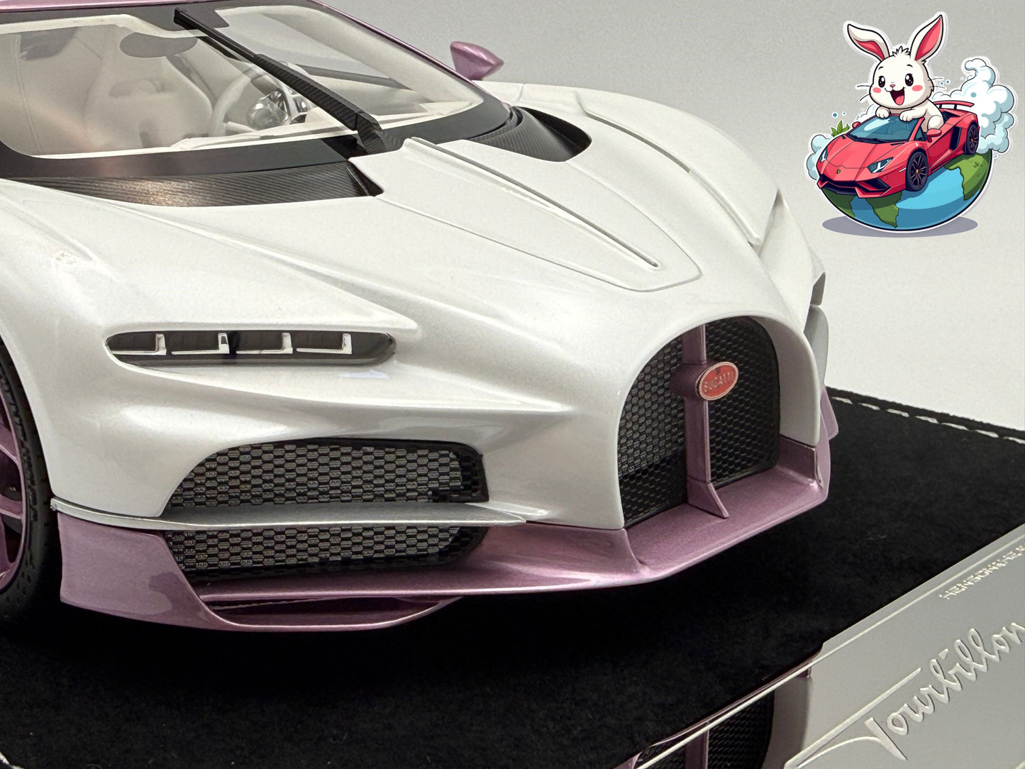 Henson & Heaven 1:18 Bugatti Tourbillon (Metallic Pink/Pearl White)
