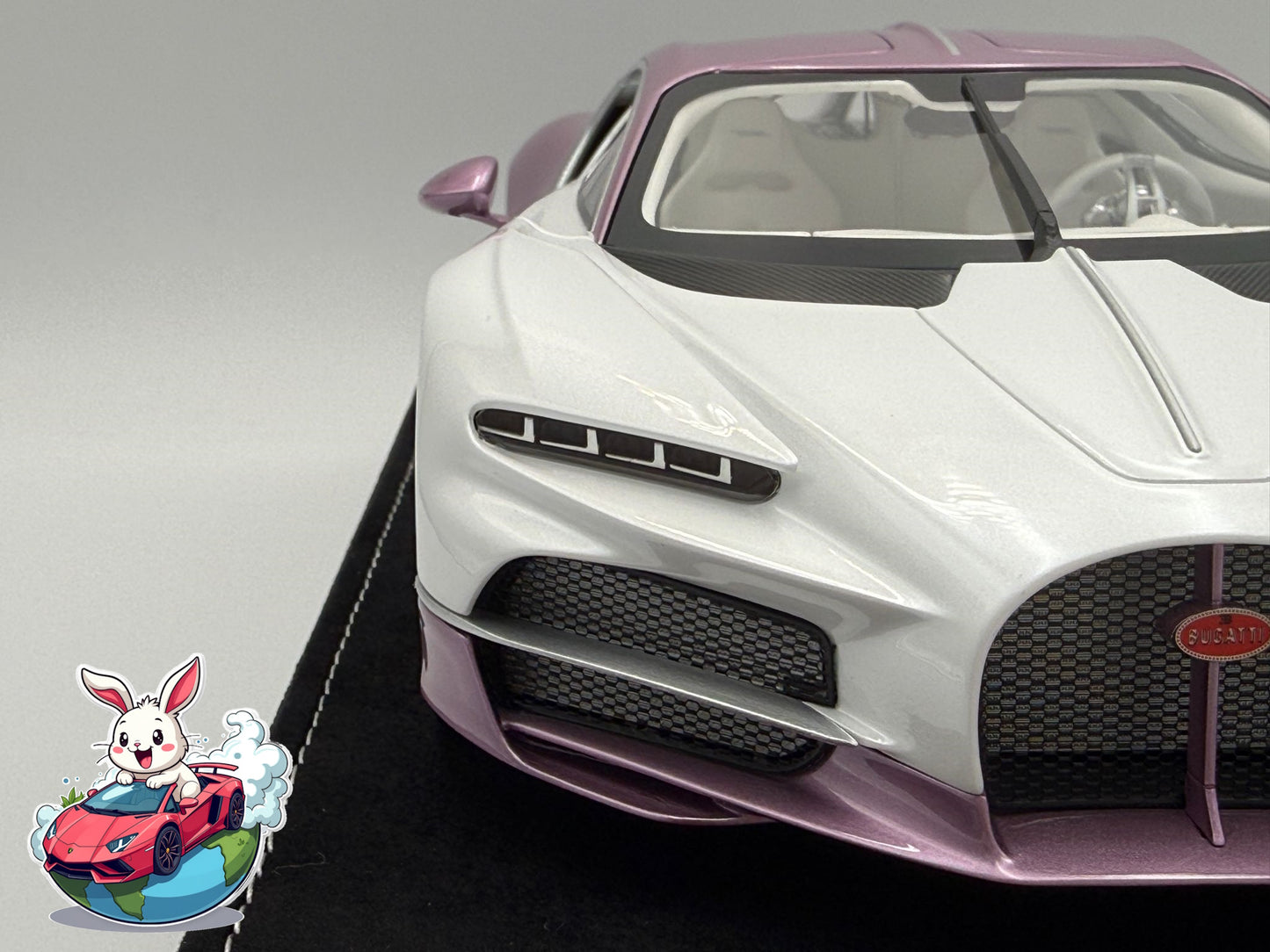 Henson & Heaven 1:18 Bugatti Tourbillon (Metallic Pink/Pearl White)