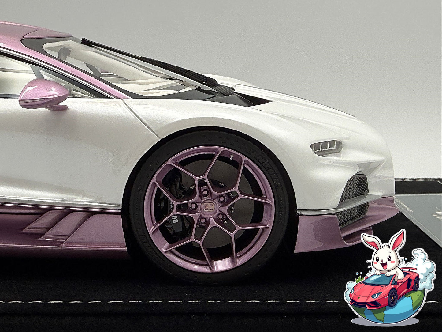 Henson & Heaven 1:18 Bugatti Tourbillon (Metallic Pink/Pearl White)