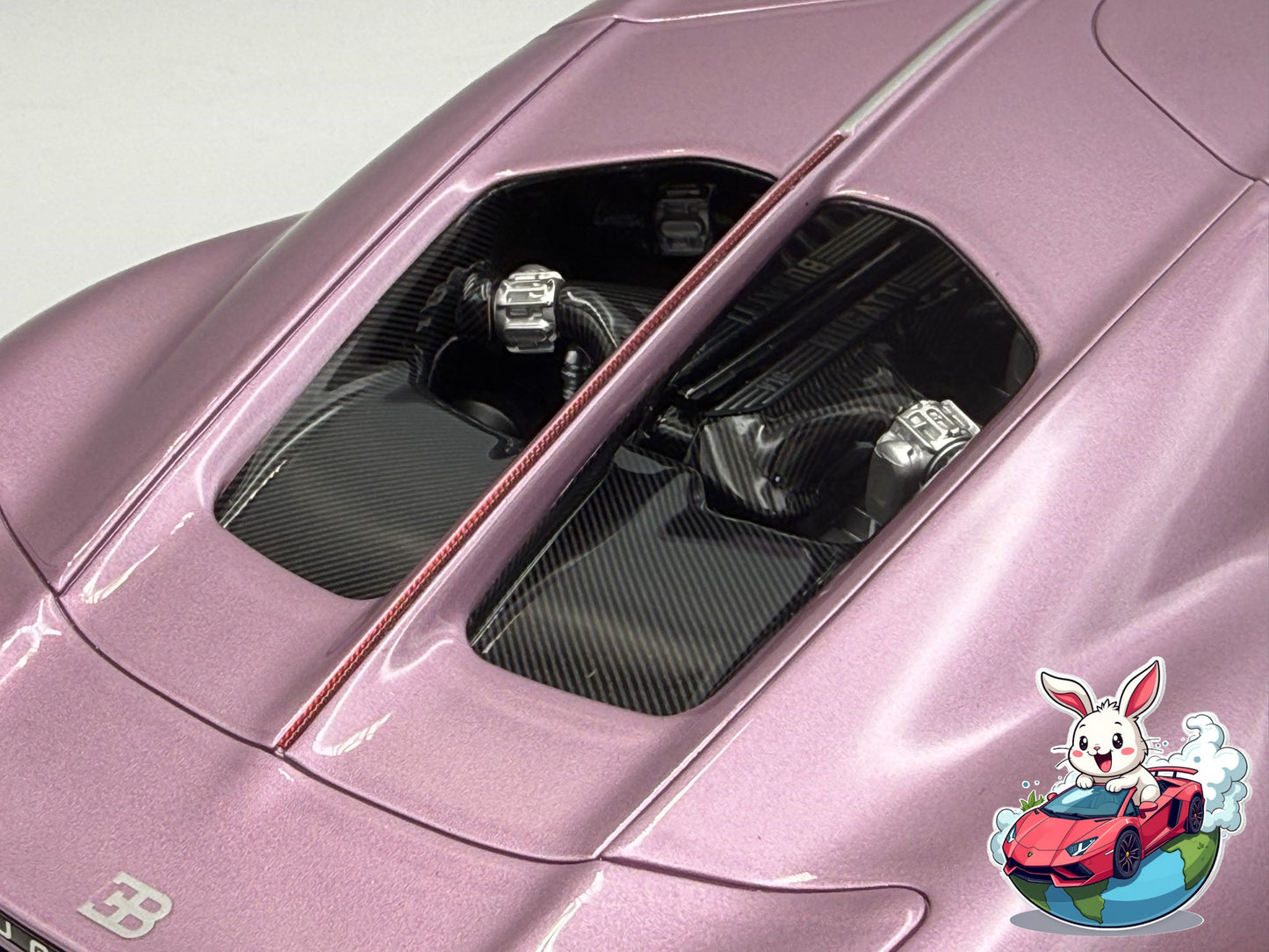 Henson & Heaven 1:18 Bugatti Tourbillon (Metallic Pink/Pearl White)