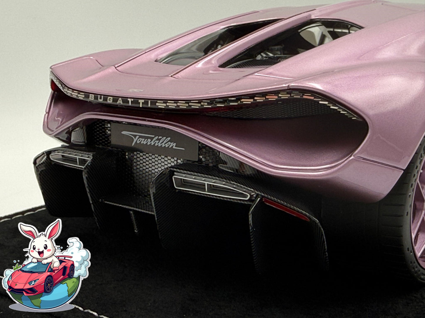 Henson & Heaven 1:18 Bugatti Tourbillon (Metallic Pink/Pearl White)