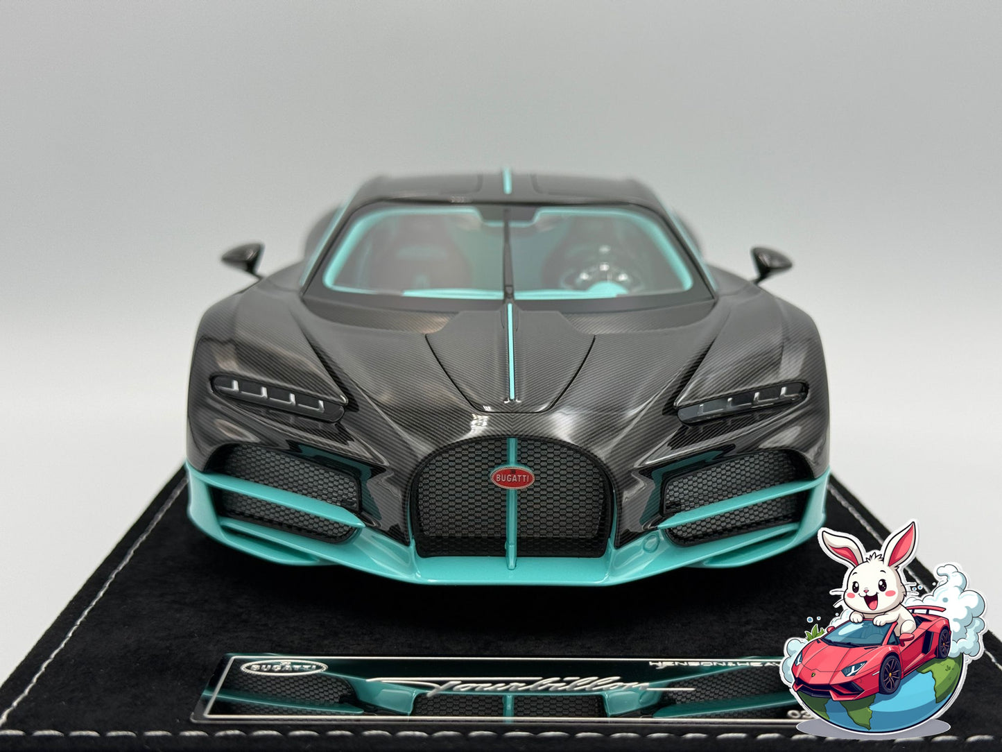 Henson & Heaven 1:18 Bugatti Tourbillon (Black Carbon/Tiffany)