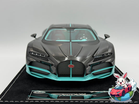 Henson & Heaven 1:18 Bugatti Tourbillon (Black Carbon/Tiffany)