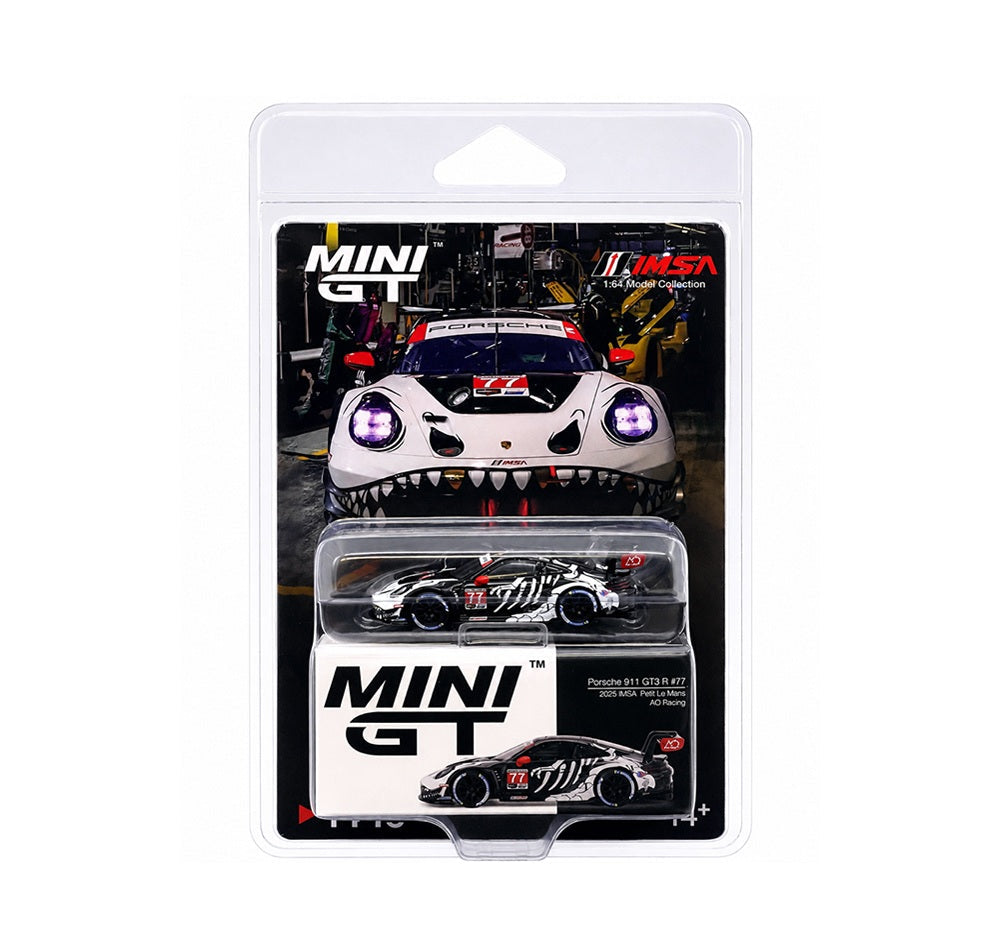 Mini GT 1:64 Porsche 911 GT3R 77 - Skeleton Rexy