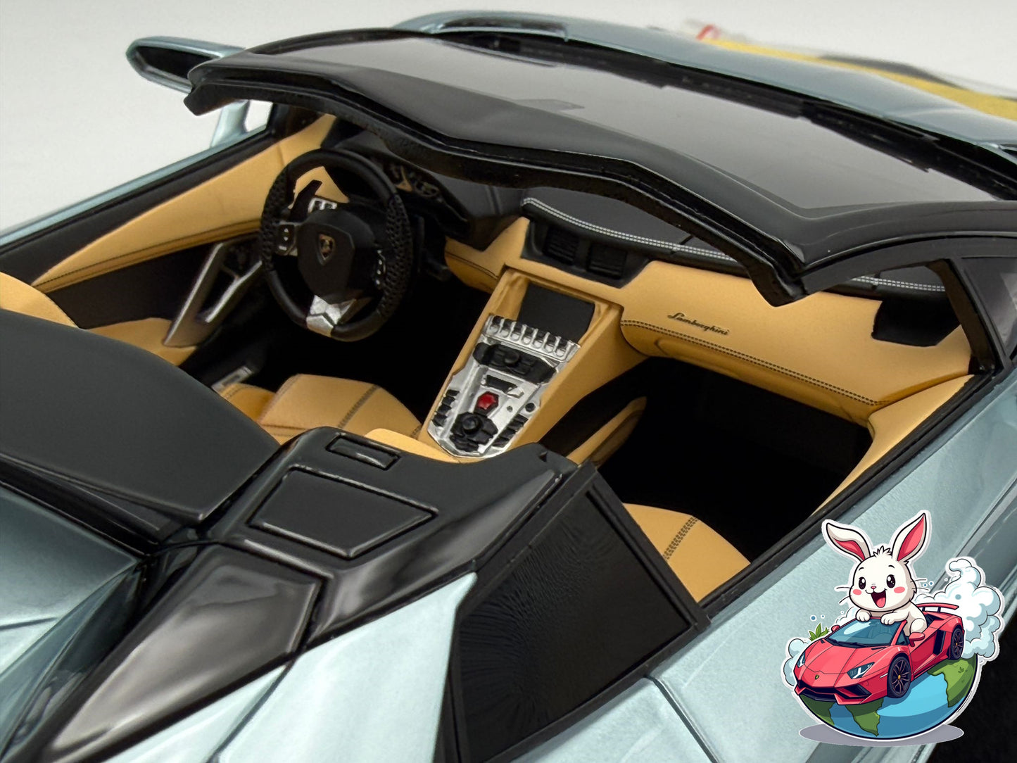 Henson & Heaven 1:18 Lamborghini Aventador LP700-4 Roadster (Azzurro Thetys)