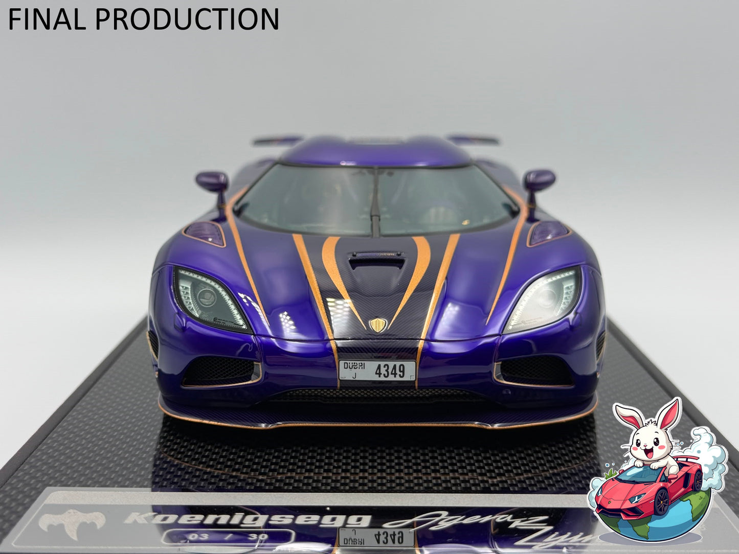 [Consignment Unit] VMB x Miniature Planet 1:18 Koenigsegg Agera R (Zijin) - Metallic Purple/Gold