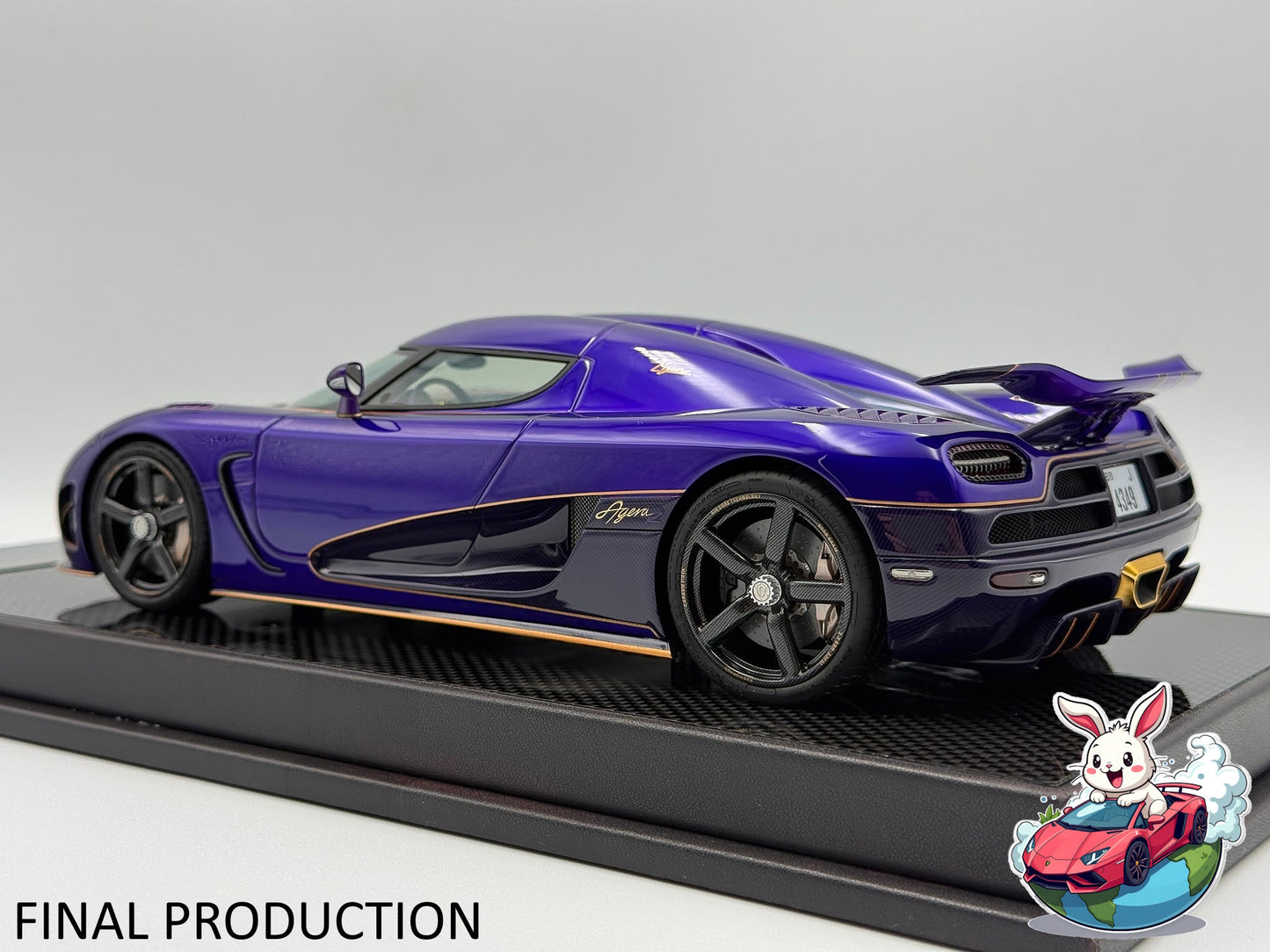 [Consignment Unit] VMB x Miniature Planet 1:18 Koenigsegg Agera R (Zijin) - Metallic Purple/Gold