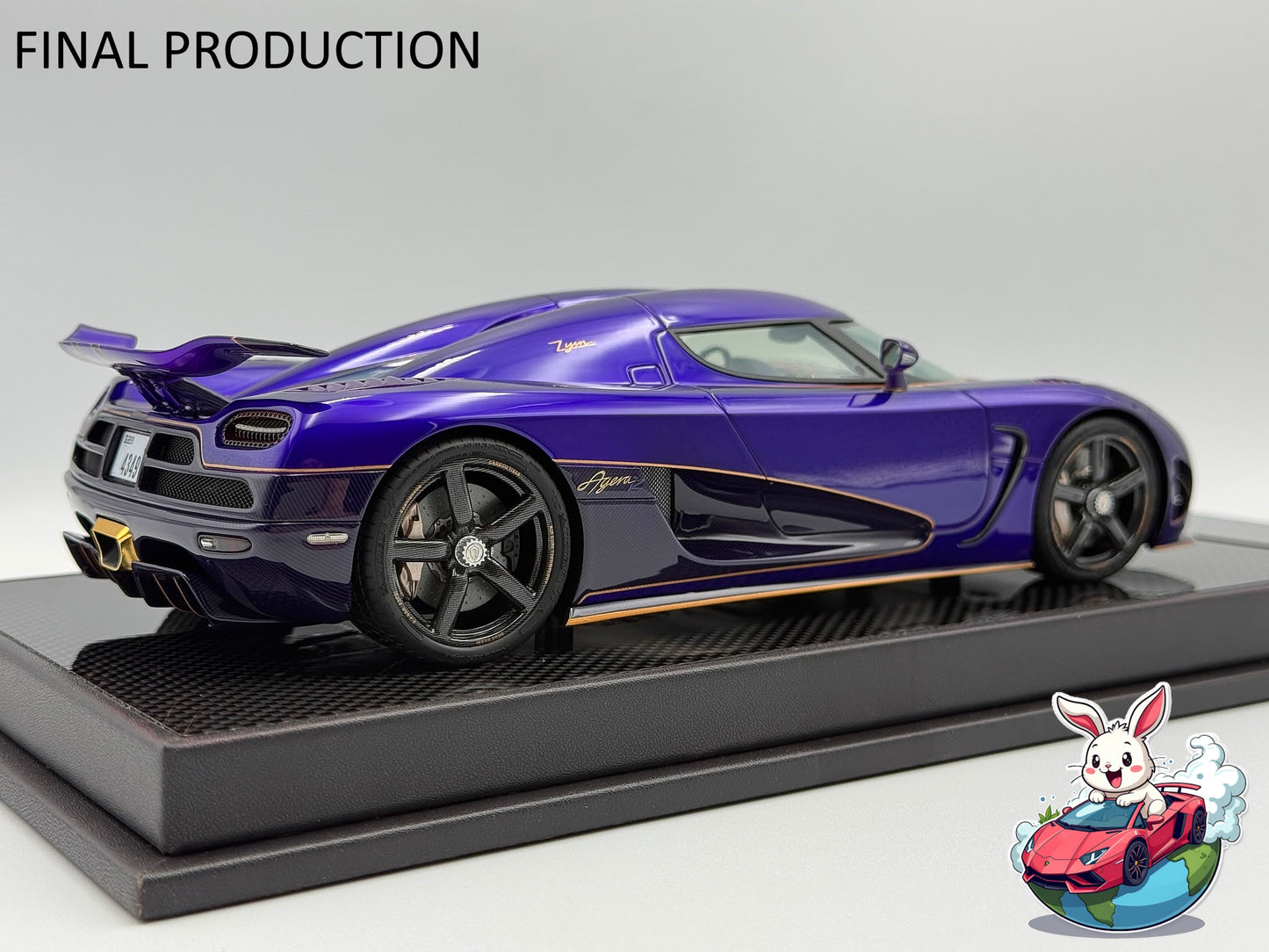 [Consignment Unit] VMB x Miniature Planet 1:18 Koenigsegg Agera R (Zijin) - Metallic Purple/Gold