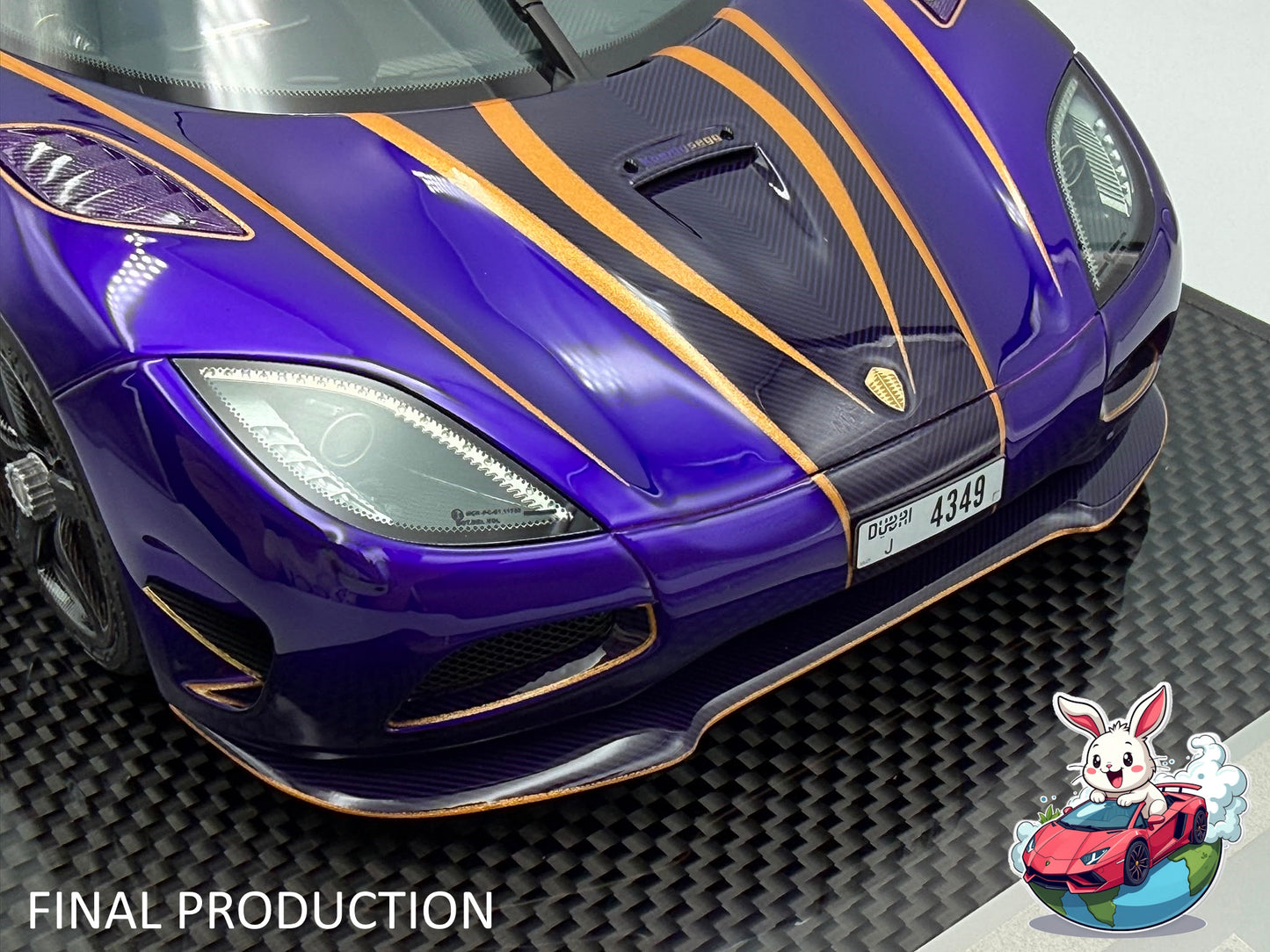 [Consignment Unit] VMB x Miniature Planet 1:18 Koenigsegg Agera R (Zijin) - Metallic Purple/Gold