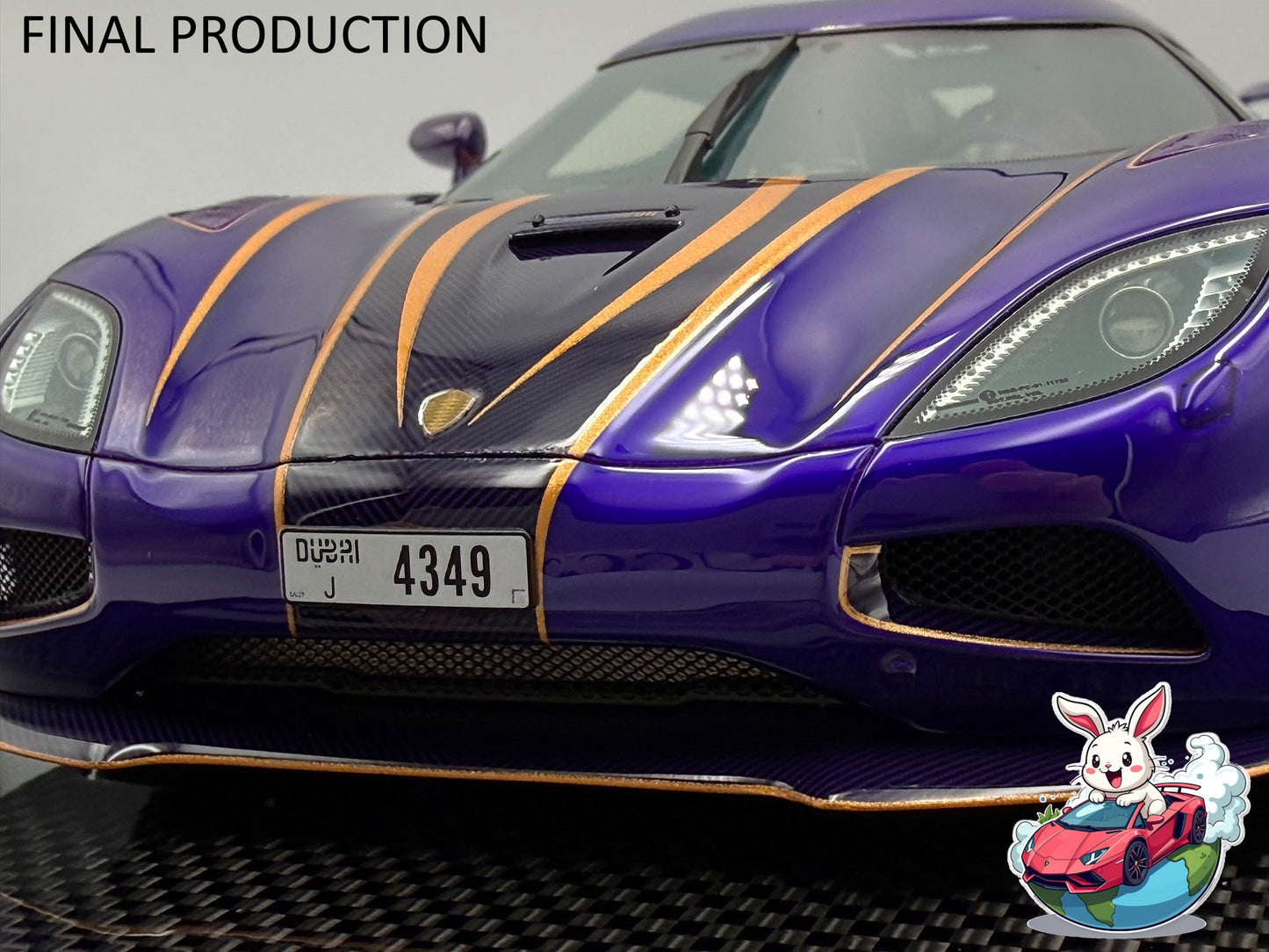 [Consignment Unit] VMB x Miniature Planet 1:18 Koenigsegg Agera R (Zijin) - Metallic Purple/Gold