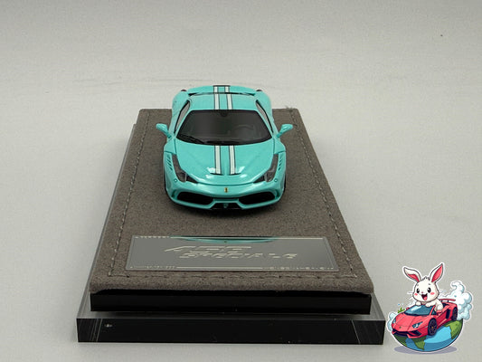 Henson & Heaven 1:64 Ferrari 458 Speciale (Tiffany Blue)