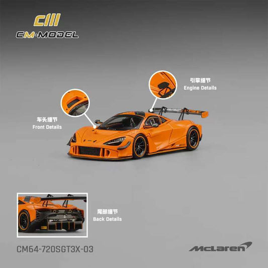 PREORDER CM Model 1:64 McLaren 720S GT3 (Papaya Orange)