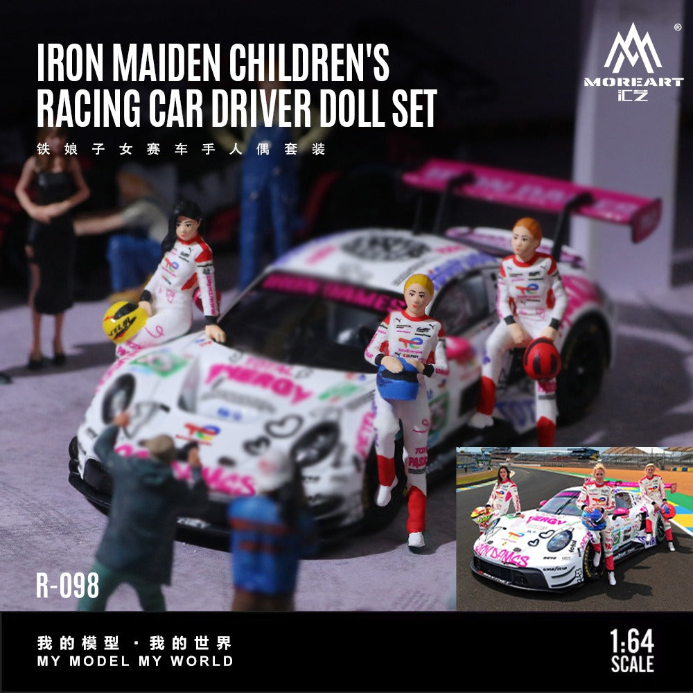 PREORDER MoreArt 1:64 Iron Maiden Racing Driver Doll Set