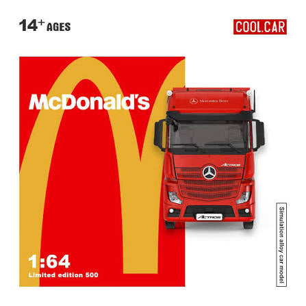 Cool Car 1:64 Mercedes-Benz Actros Container Truck ‘Mcdonald’s’