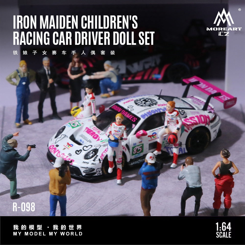 PREORDER MoreArt 1:64 Iron Maiden Racing Driver Doll Set