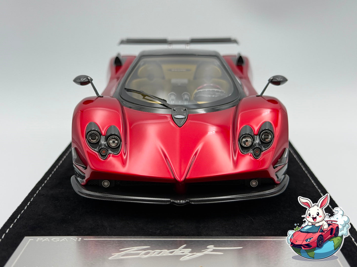 Henson & Heaven 1:18 Pagani Zonda F Hard-Top (Metallic Red/Gold Wheels)
