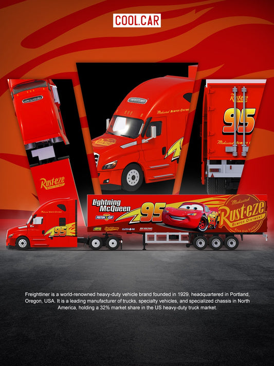 PREORDER Cool Car 1:64 Frelana Container Truck 'Lightning McQueen'