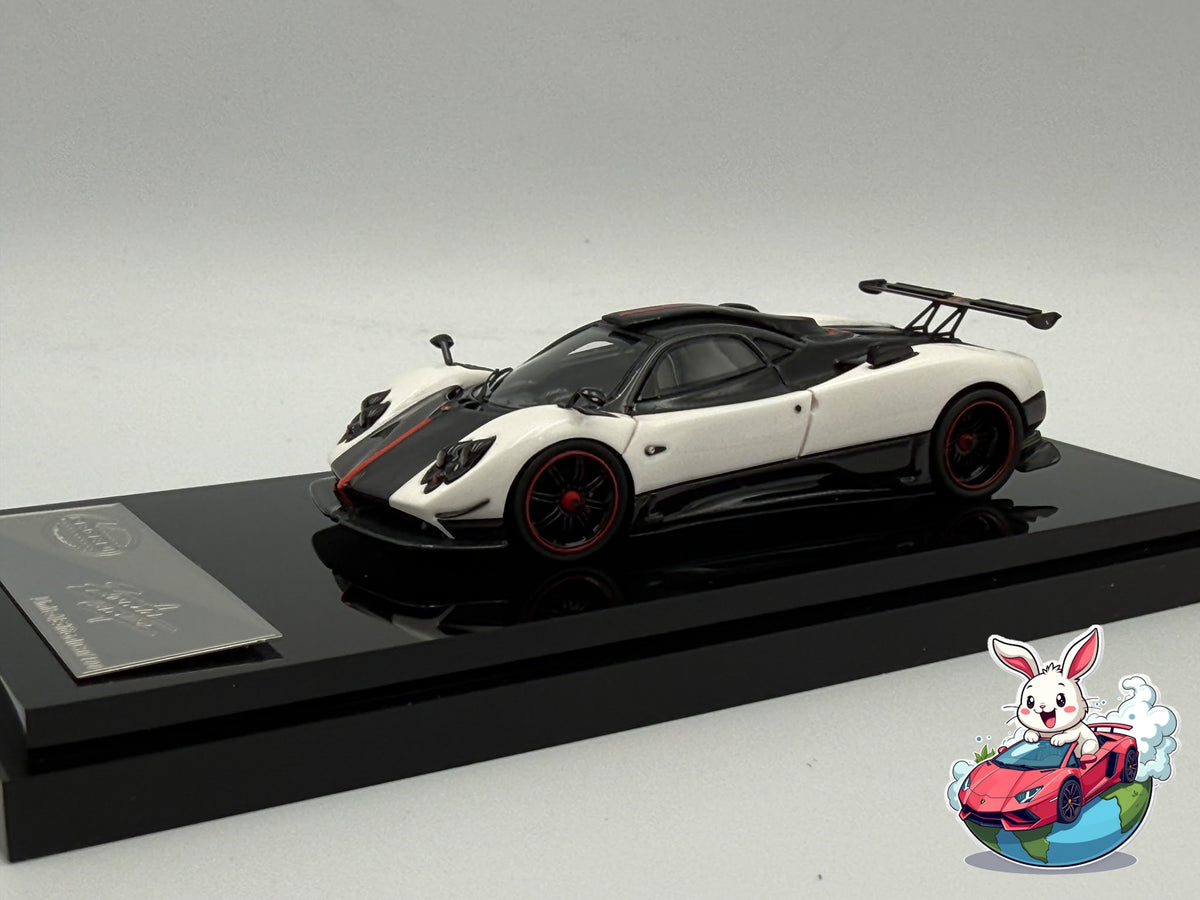 Sakura Model 1:64 Pagani Zonda Cinque (White/Red) 'LHD'