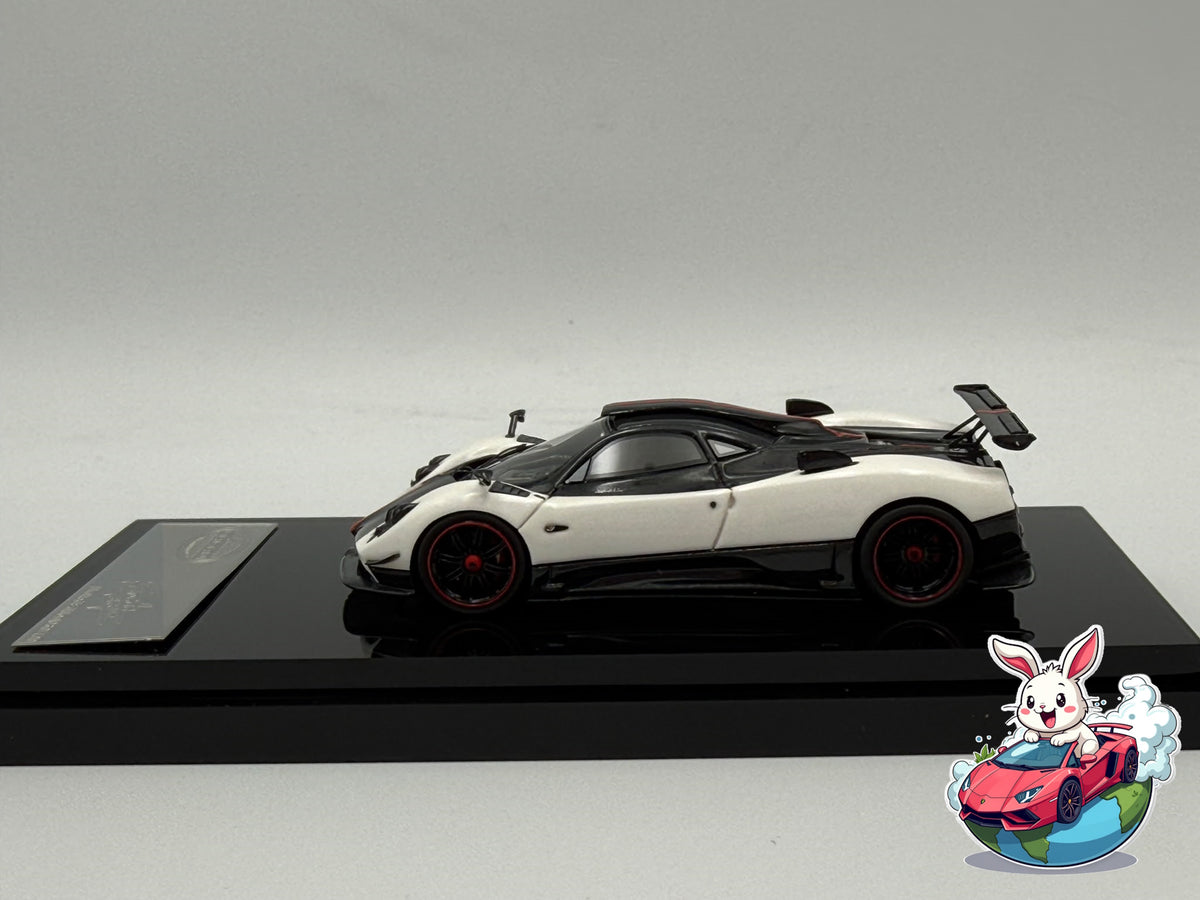 Sakura Model 1:64 Pagani Zonda Cinque (White/Red) 'LHD'