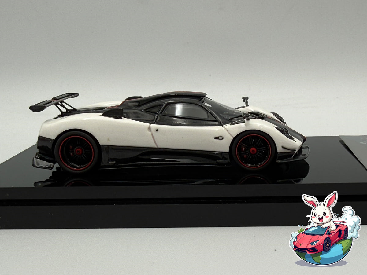 Sakura Model 1:64 Pagani Zonda Cinque (White/Red) 'LHD'