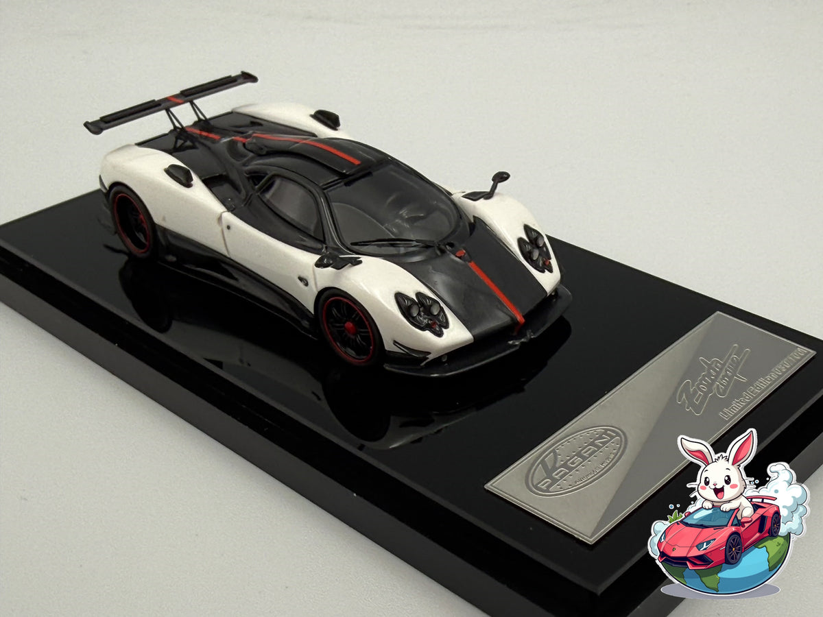 Sakura Model 1:64 Pagani Zonda Cinque (White/Red) 'LHD'
