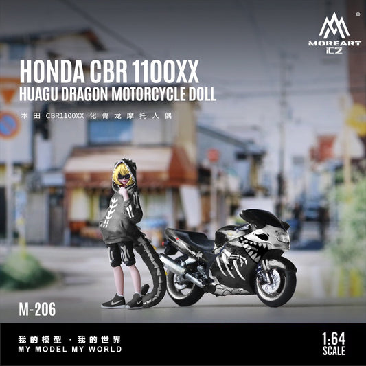 PREORDER MoreArt 1:64 Honda CBR1100XX Dragon Bike Figure Resin Model