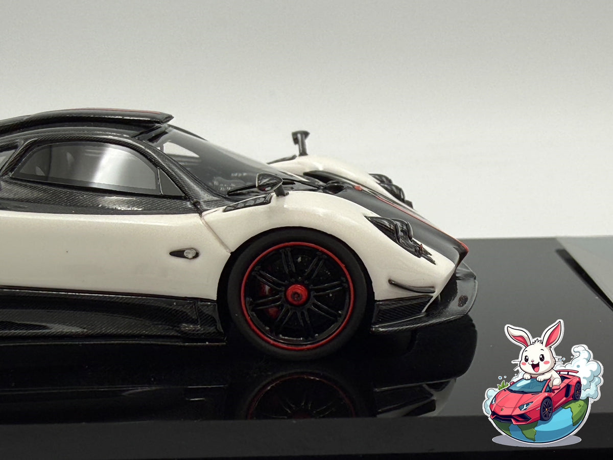 Sakura Model 1:64 Pagani Zonda Cinque (White/Red) 'LHD'