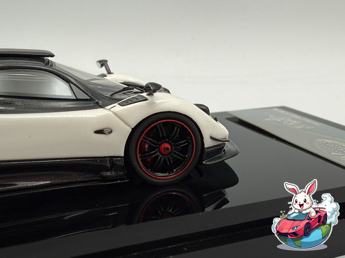 Sakura Model 1:64 Pagani Zonda Cinque (White/Red) 'LHD'
