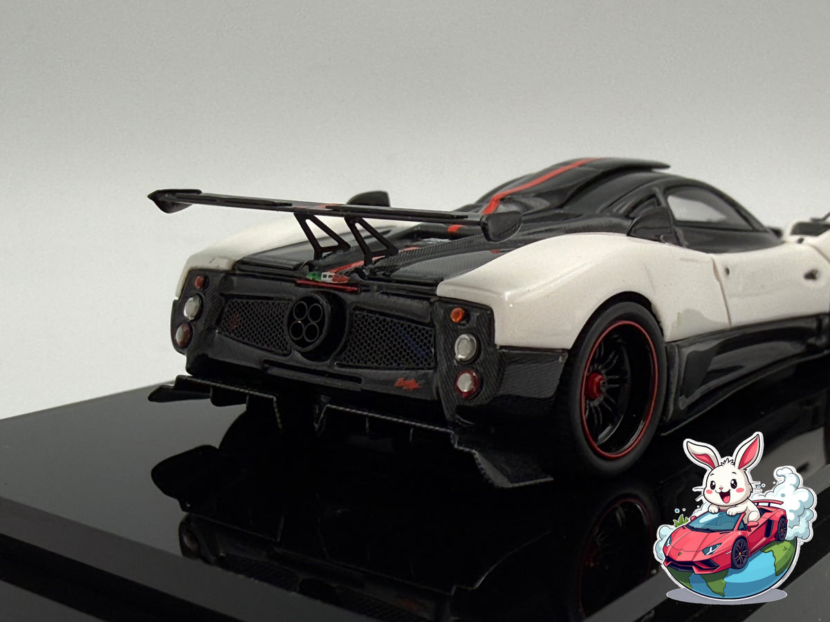 Sakura Model 1:64 Pagani Zonda Cinque (White/Red) 'LHD'