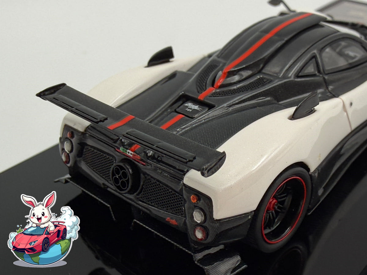 Sakura Model 1:64 Pagani Zonda Cinque (White/Red) 'LHD'