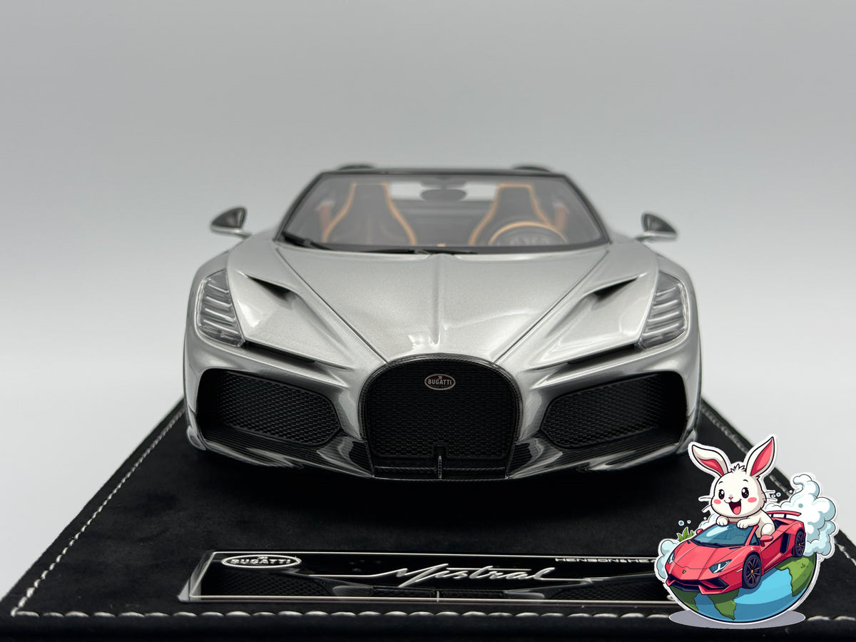 Henson & Heaven 1:18 Bugatti Mistral W16 - Titanium Silver
